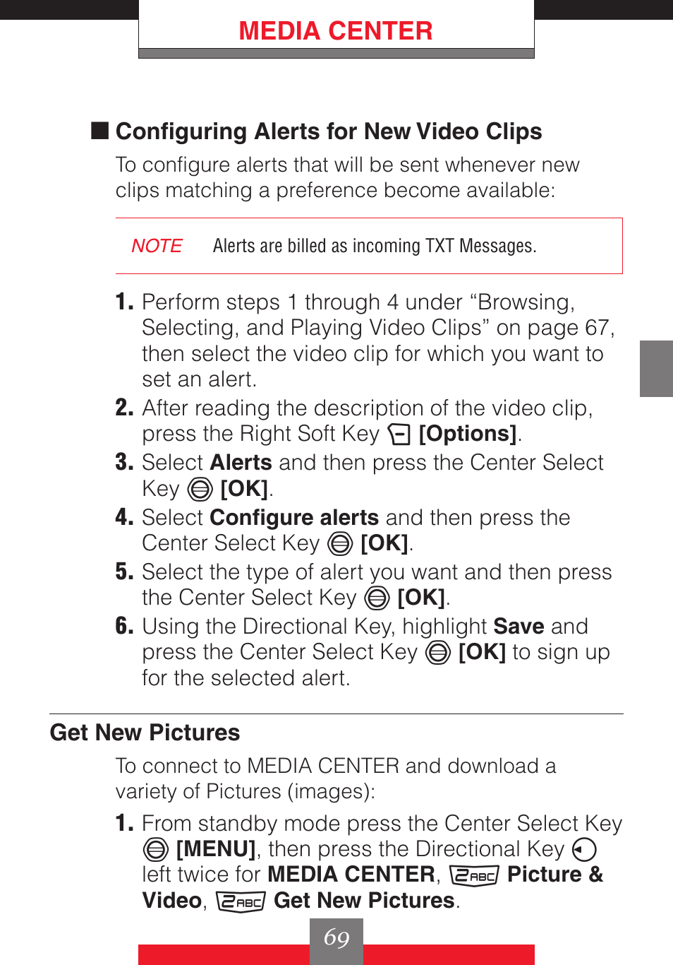 Media center | Casio G'z One User Manual | Page 70 / 242