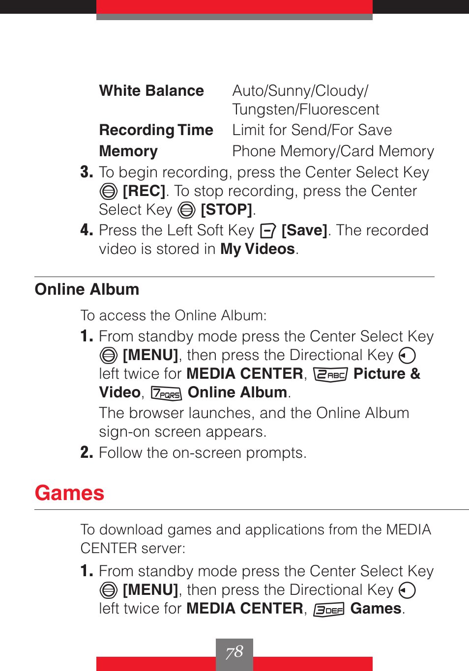 Games | Casio G'z One User Manual | Page 79 / 242