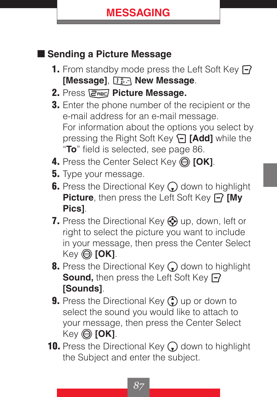 Messaging | Casio G'z One User Manual | Page 88 / 242
