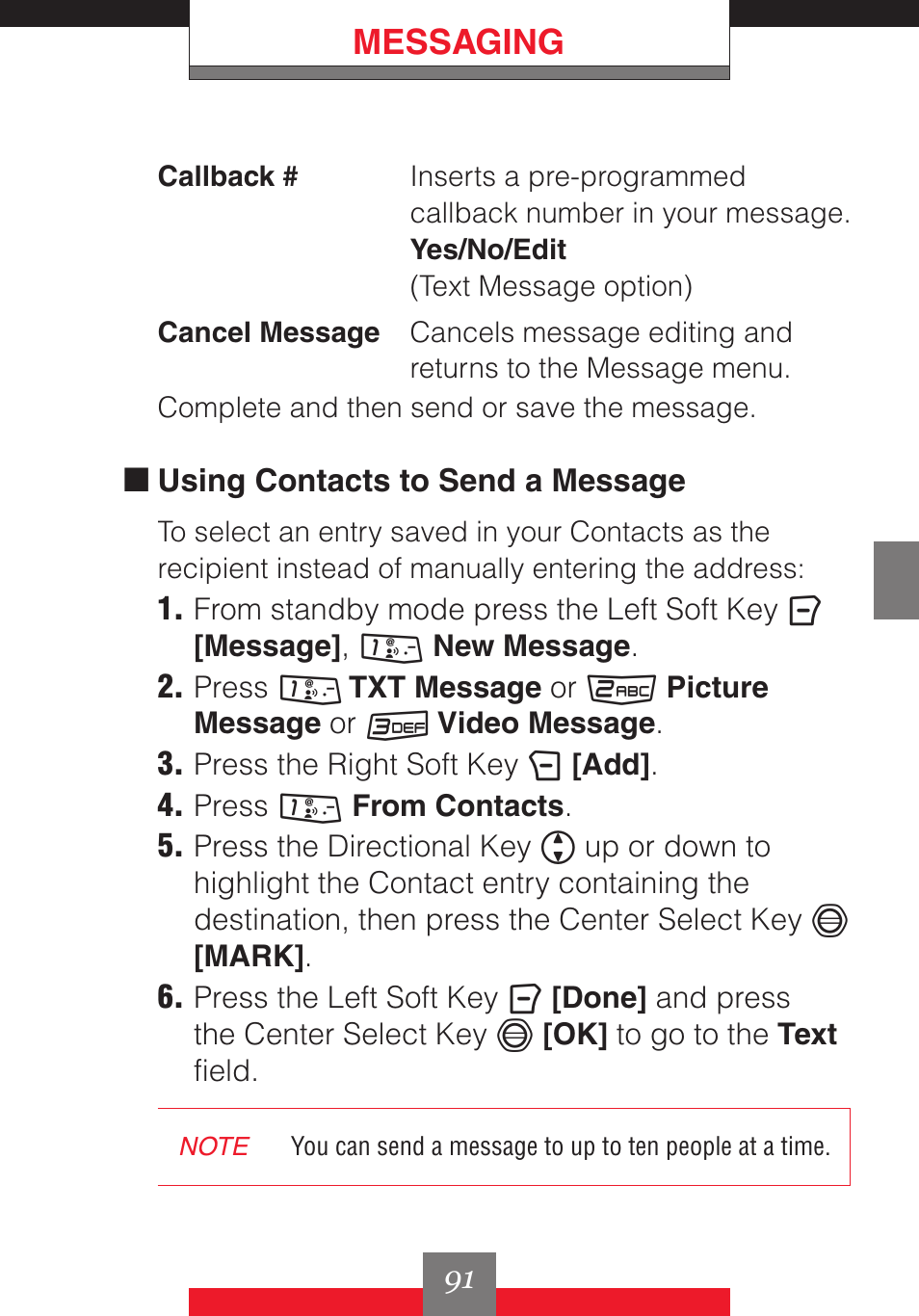 Messaging | Casio G'z One User Manual | Page 92 / 242