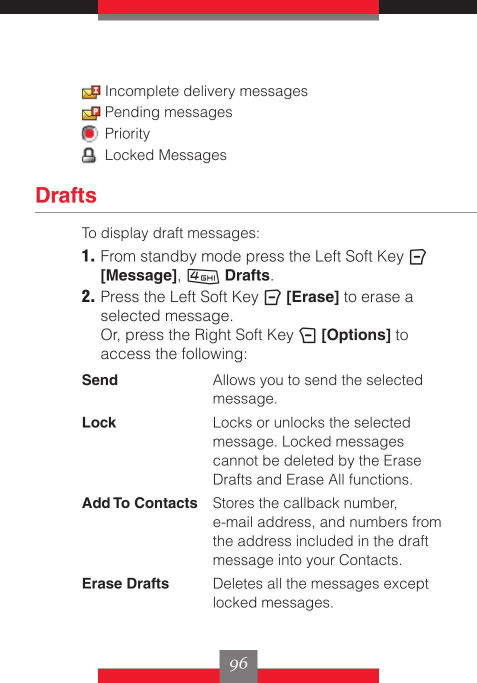 Drafts | Casio G'z One User Manual | Page 97 / 242