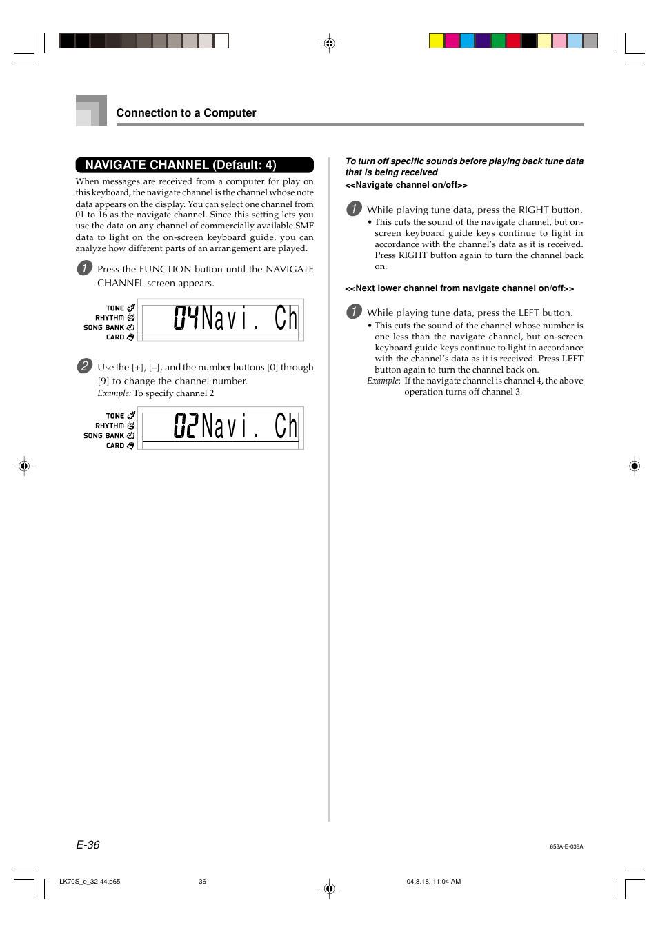 Na v i . ch | Casio LK70S User Manual | Page 38 / 59
