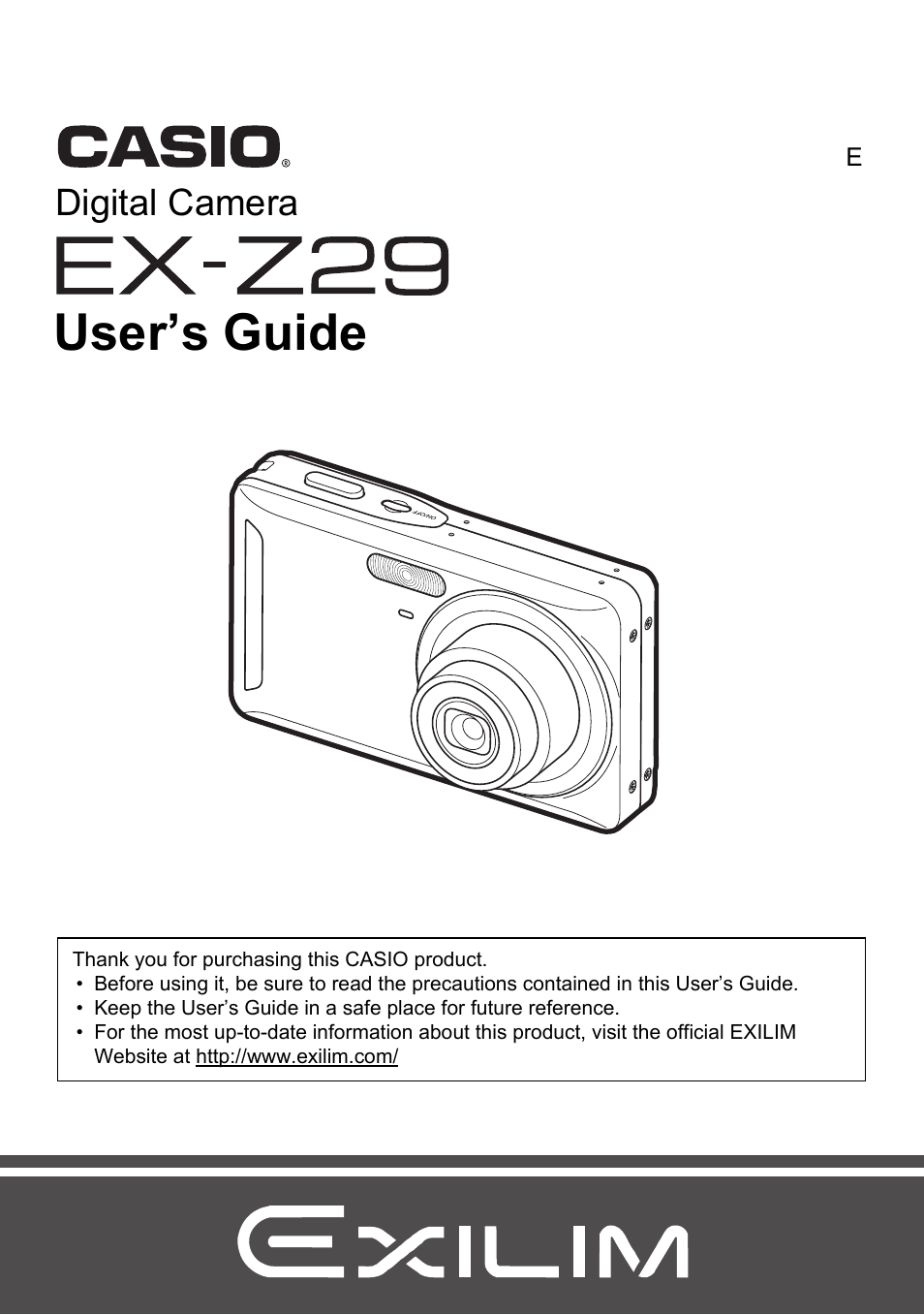 Casio EX-Z29 User Manual | 148 pages
