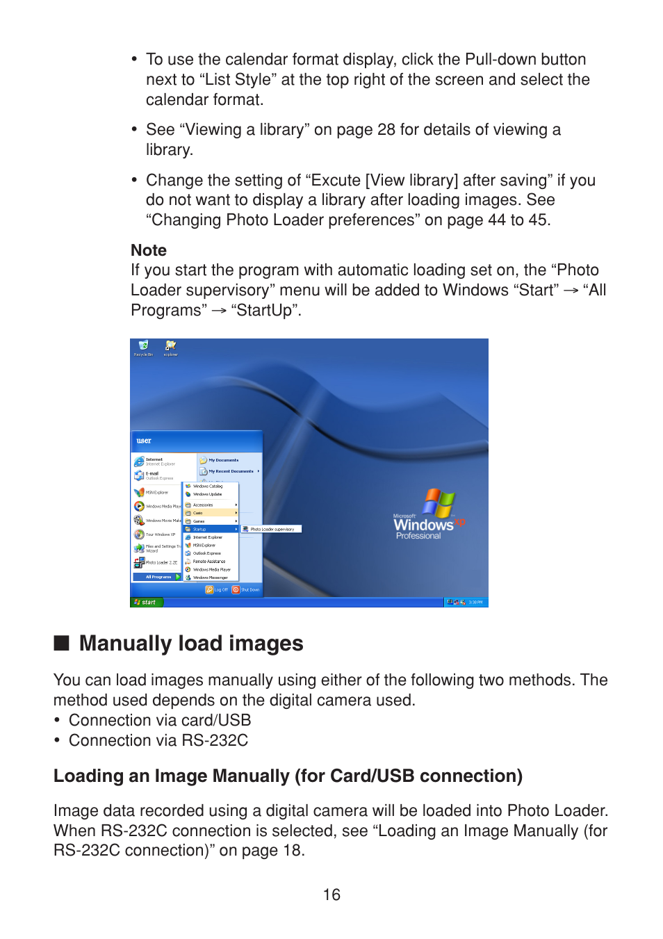 Manually load images | Casio VERSION 2.3 User Manual | Page 16 / 52