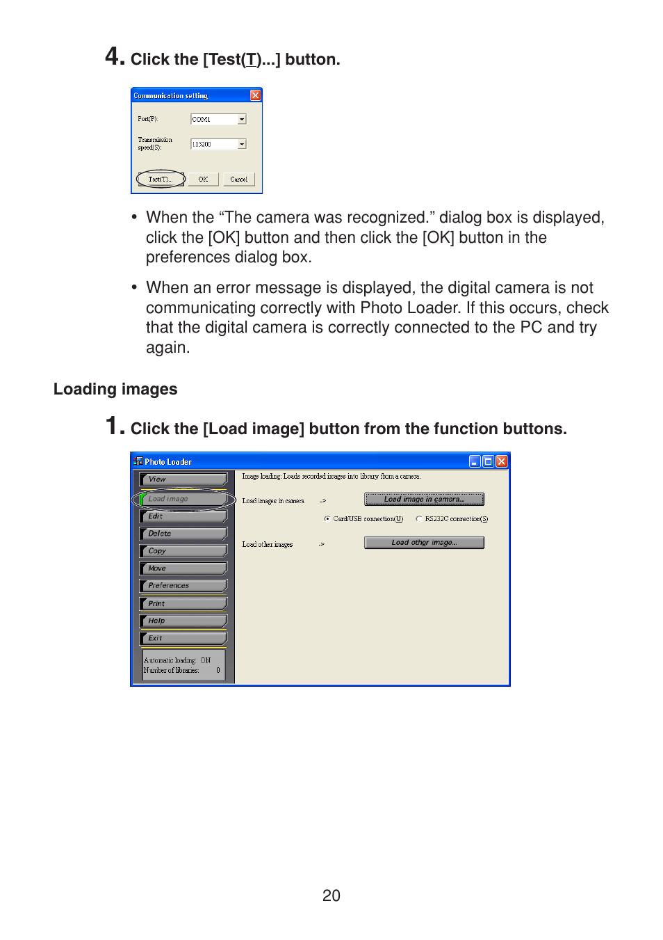 Loading images | Casio VERSION 2.3 User Manual | Page 20 / 52