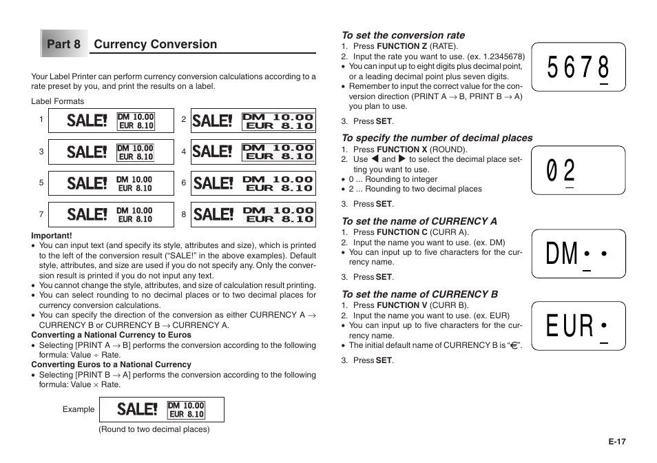 Casio KL-70E User Manual | Page 18 / 25