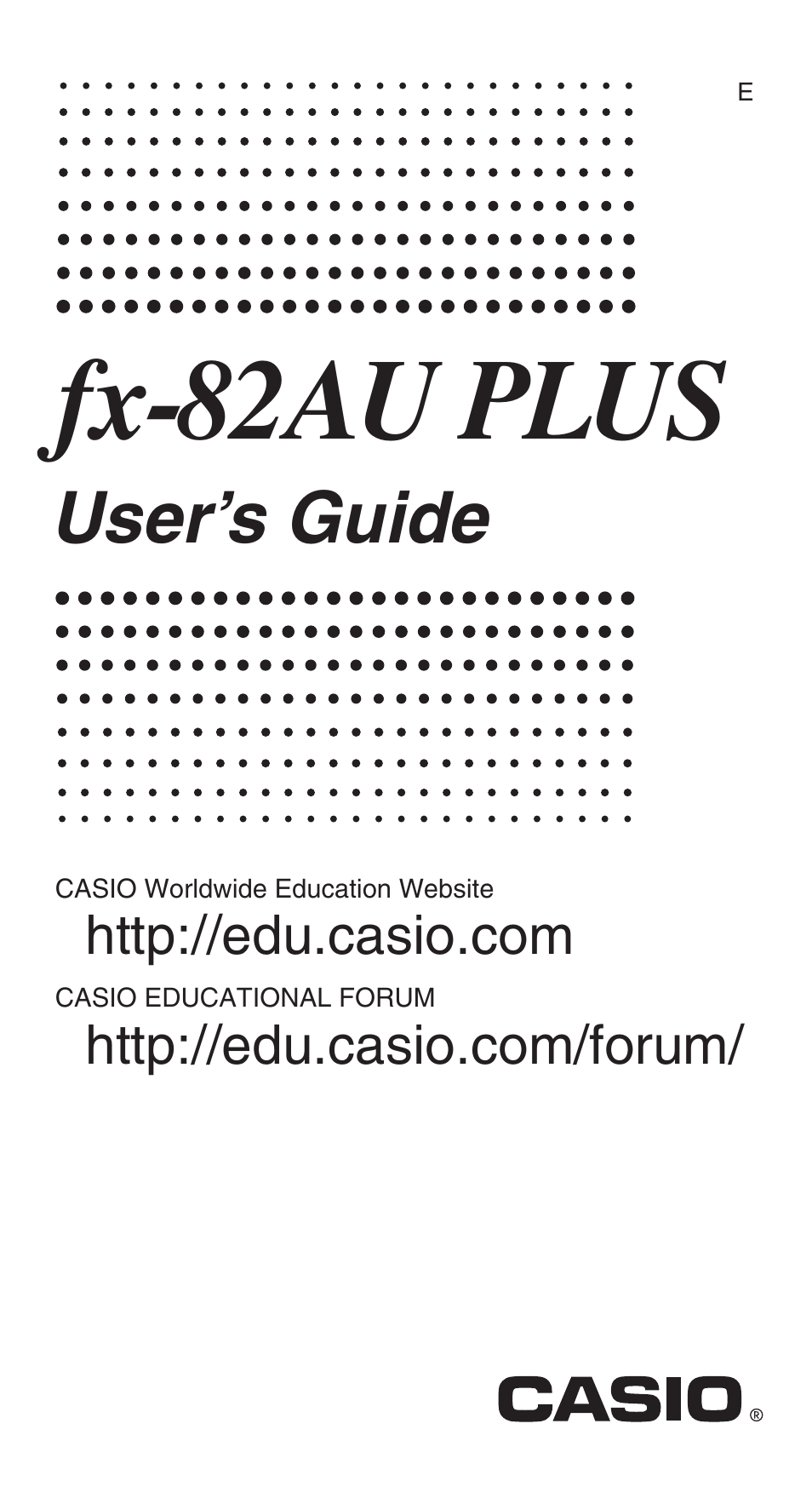 Casio FX-82AU PLUS User Manual | 24 pages