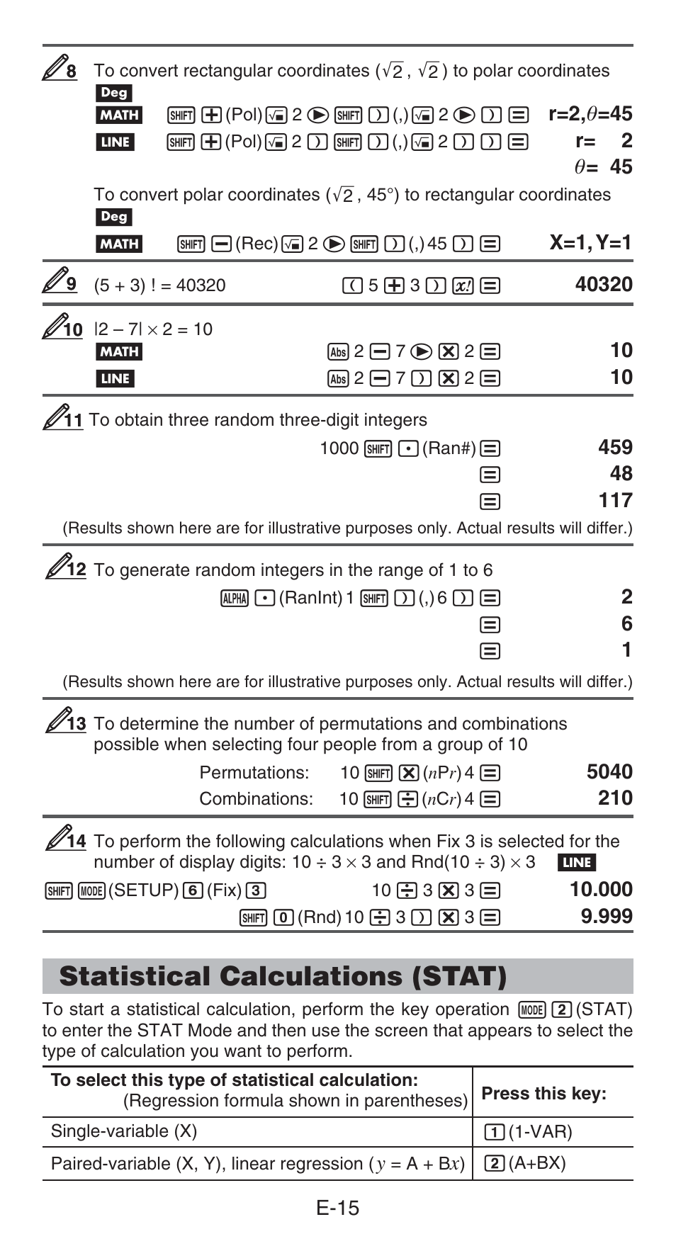 Statistical calculations (stat) | Casio FX-82AU PLUS User Manual | Page 16 / 24