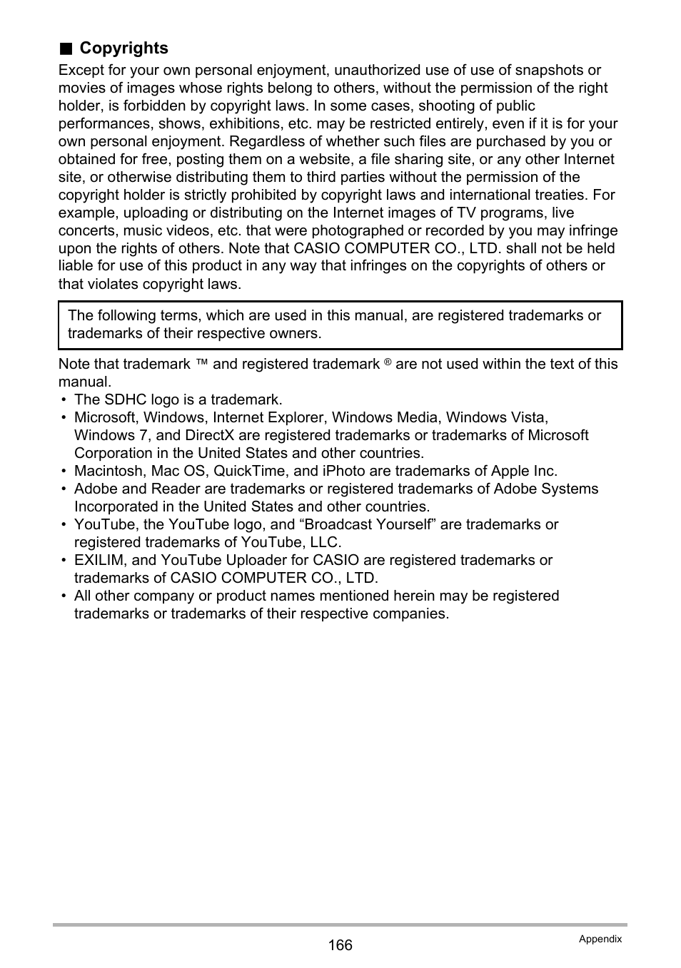 Casio EXILIM EX-FH25 User Manual | Page 166 / 192