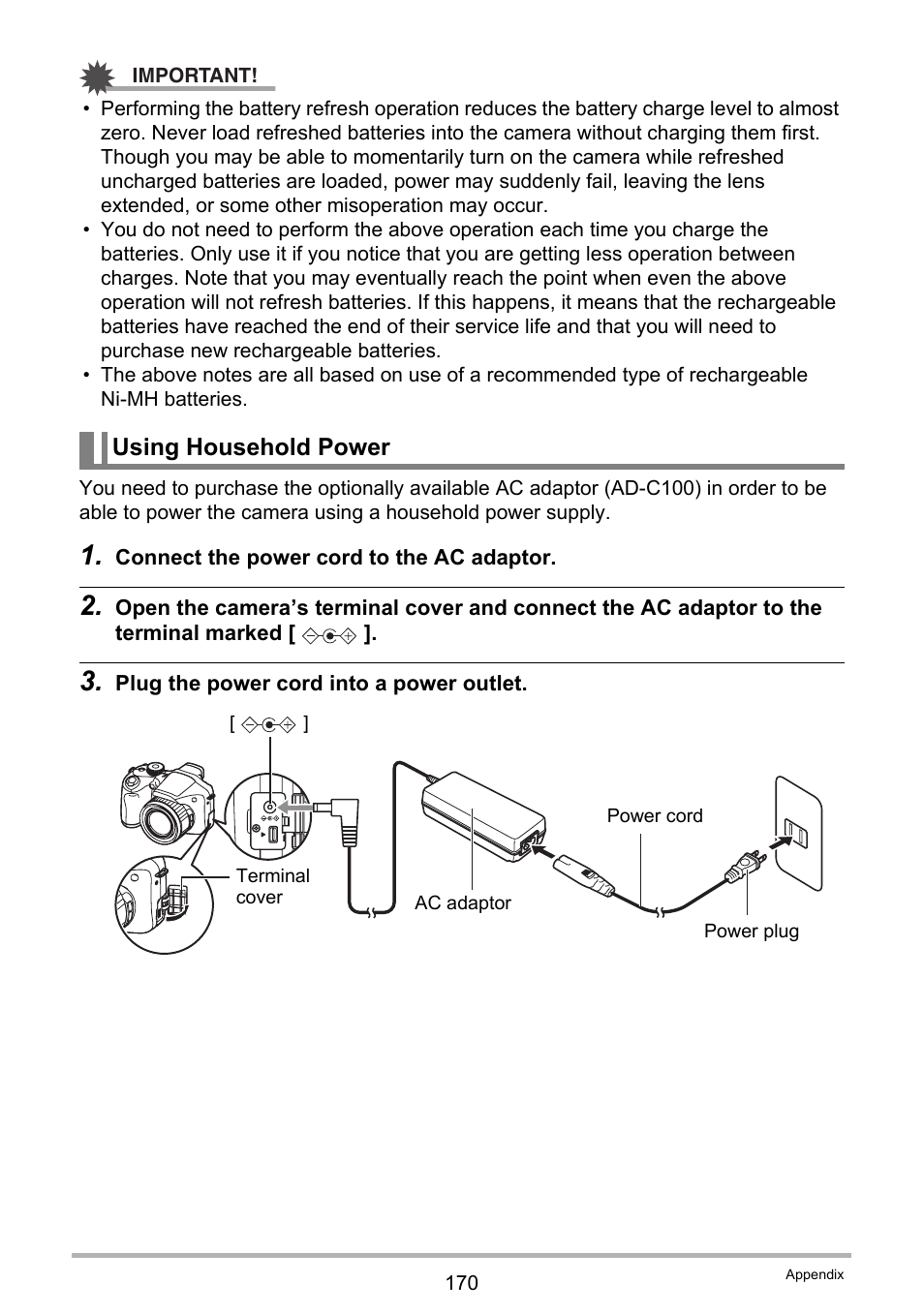 Using household power | Casio EXILIM EX-FH25 User Manual | Page 170 / 192