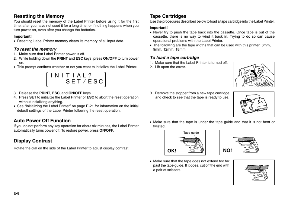 Casio KL-780 User Manual | Page 9 / 28