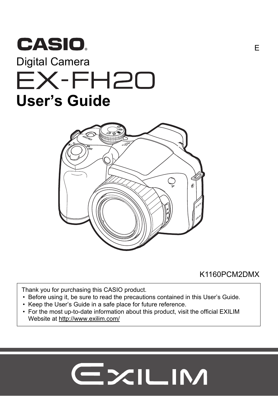 Casio EXILIM K1160PCM2DMX User Manual | 176 pages
