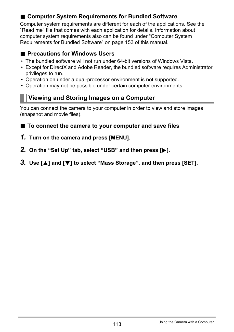 Viewing and storing images on a computer | Casio EXILIM K1160PCM2DMX User Manual | Page 113 / 176