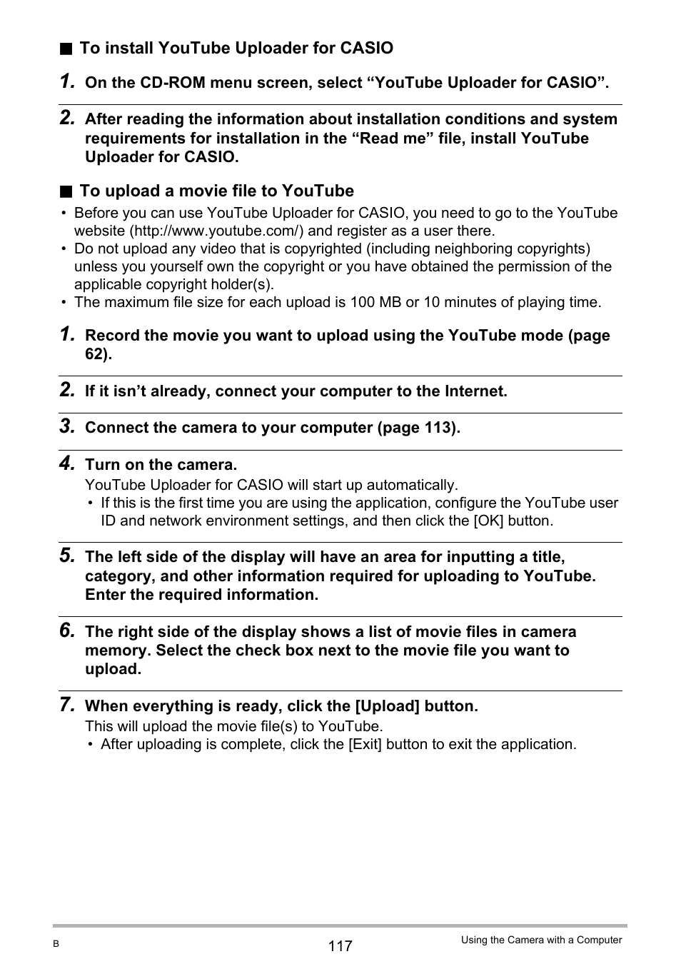 Casio EXILIM K1160PCM2DMX User Manual | Page 117 / 176