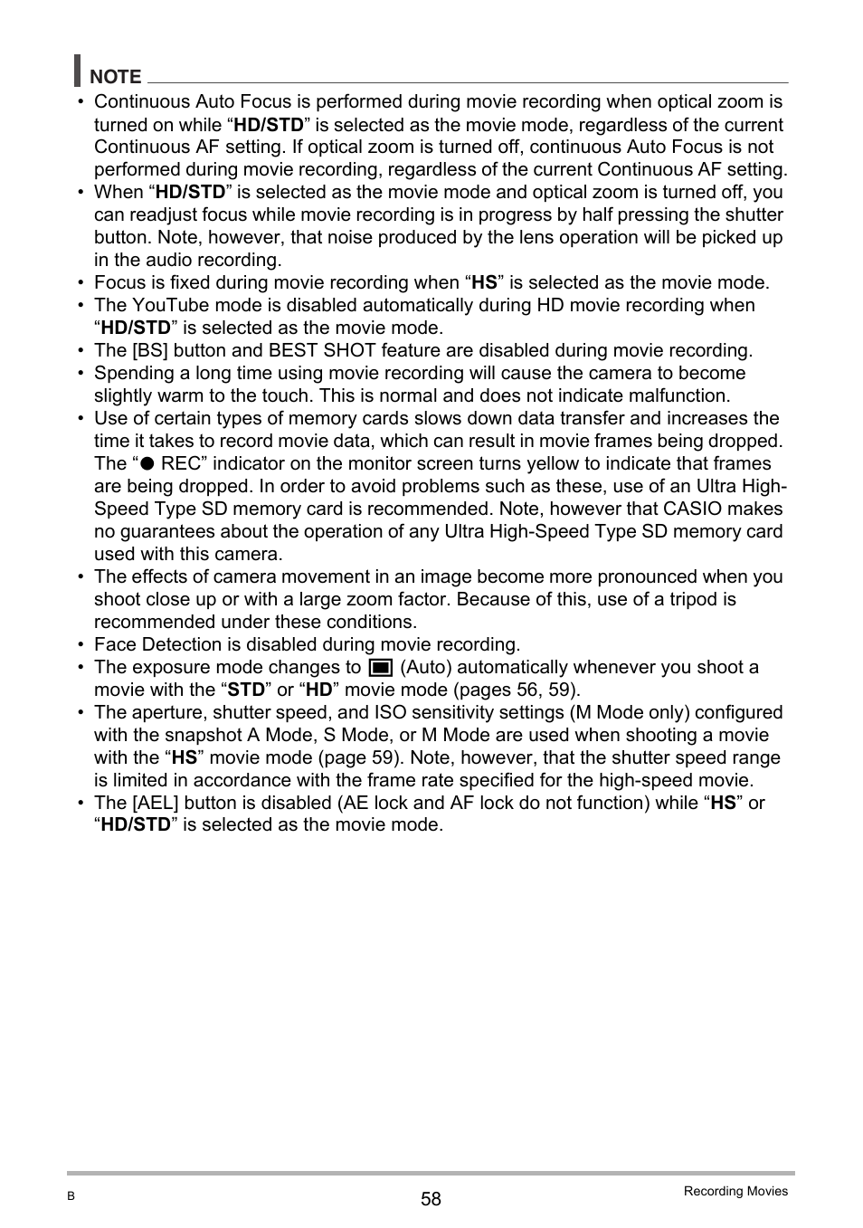 Casio EXILIM K1160PCM2DMX User Manual | Page 58 / 176