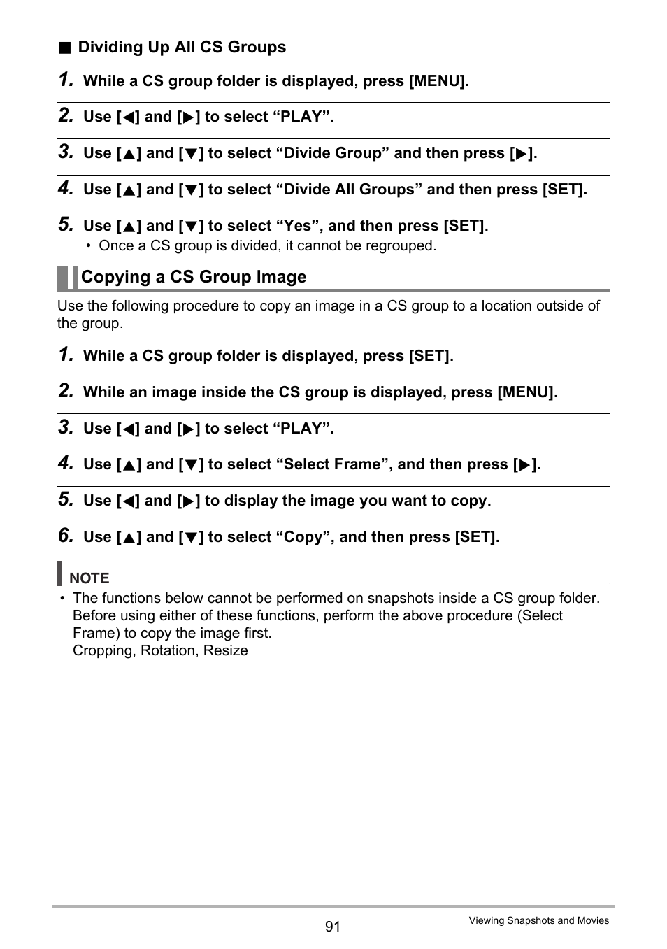 Copying a cs group image | Casio EXILIM K1160PCM2DMX User Manual | Page 91 / 176