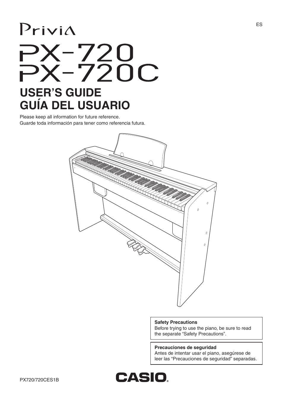 Casio PX720C User Manual | 37 pages