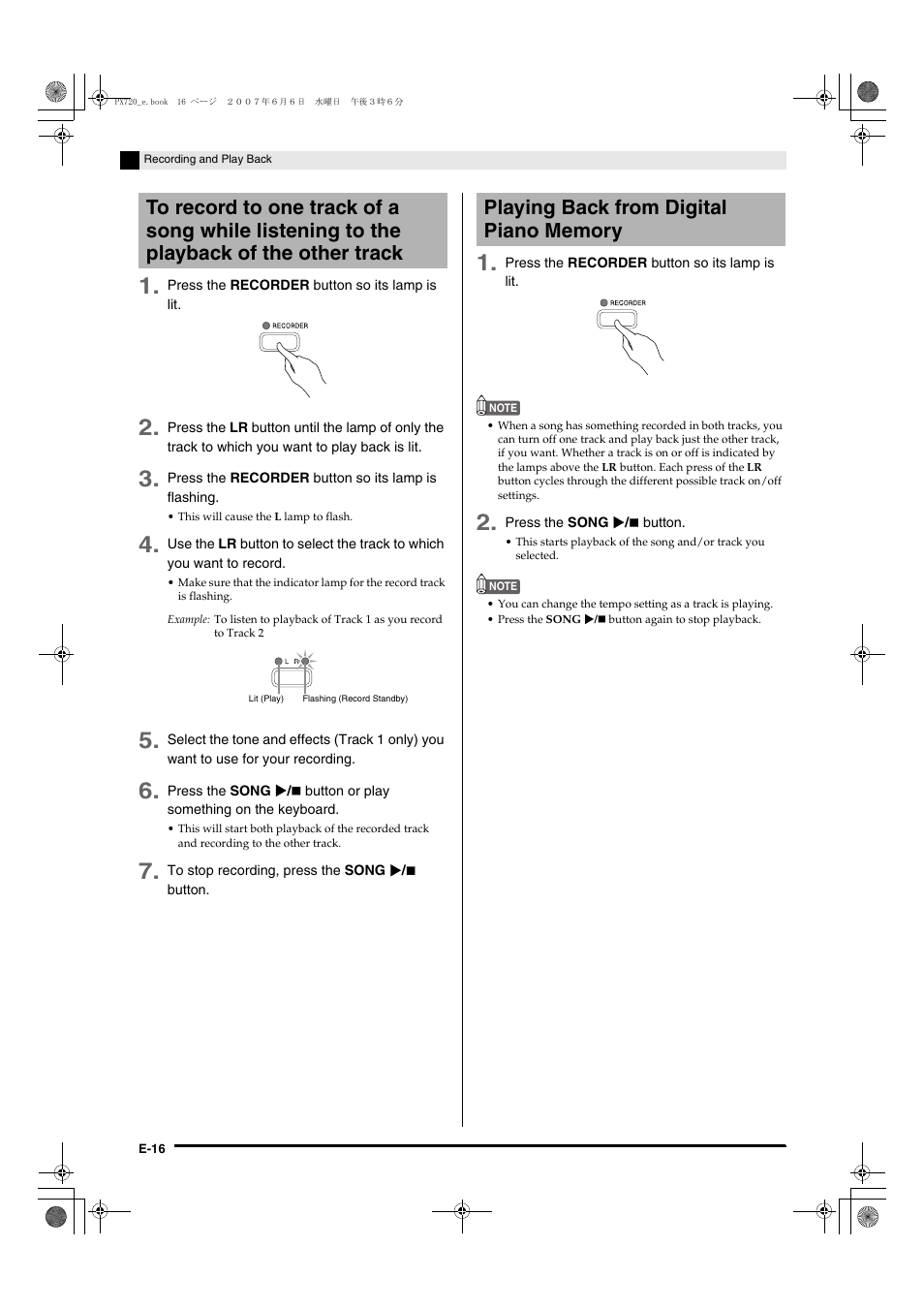 Casio PX720C User Manual | Page 18 / 37