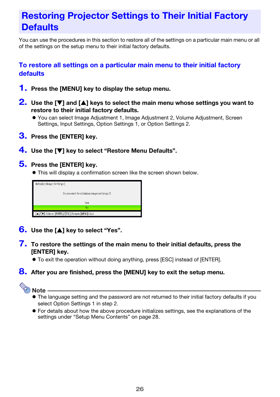 Casio XJ-M250 User Manual | Page 26 / 61