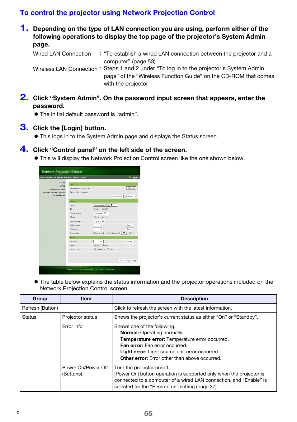 Casio XJ-M250 User Manual | Page 55 / 61