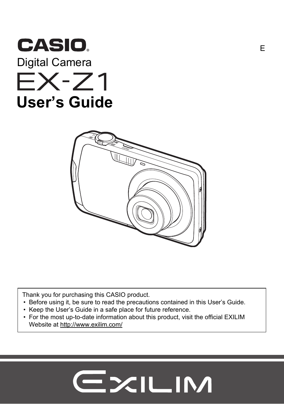 Casio EXILIM EX-Z1 User Manual | 148 pages