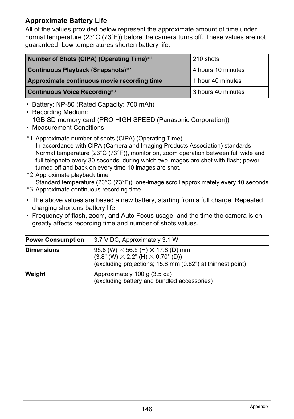 Ge 146 for | Casio EXILIM EX-Z1 User Manual | Page 146 / 148