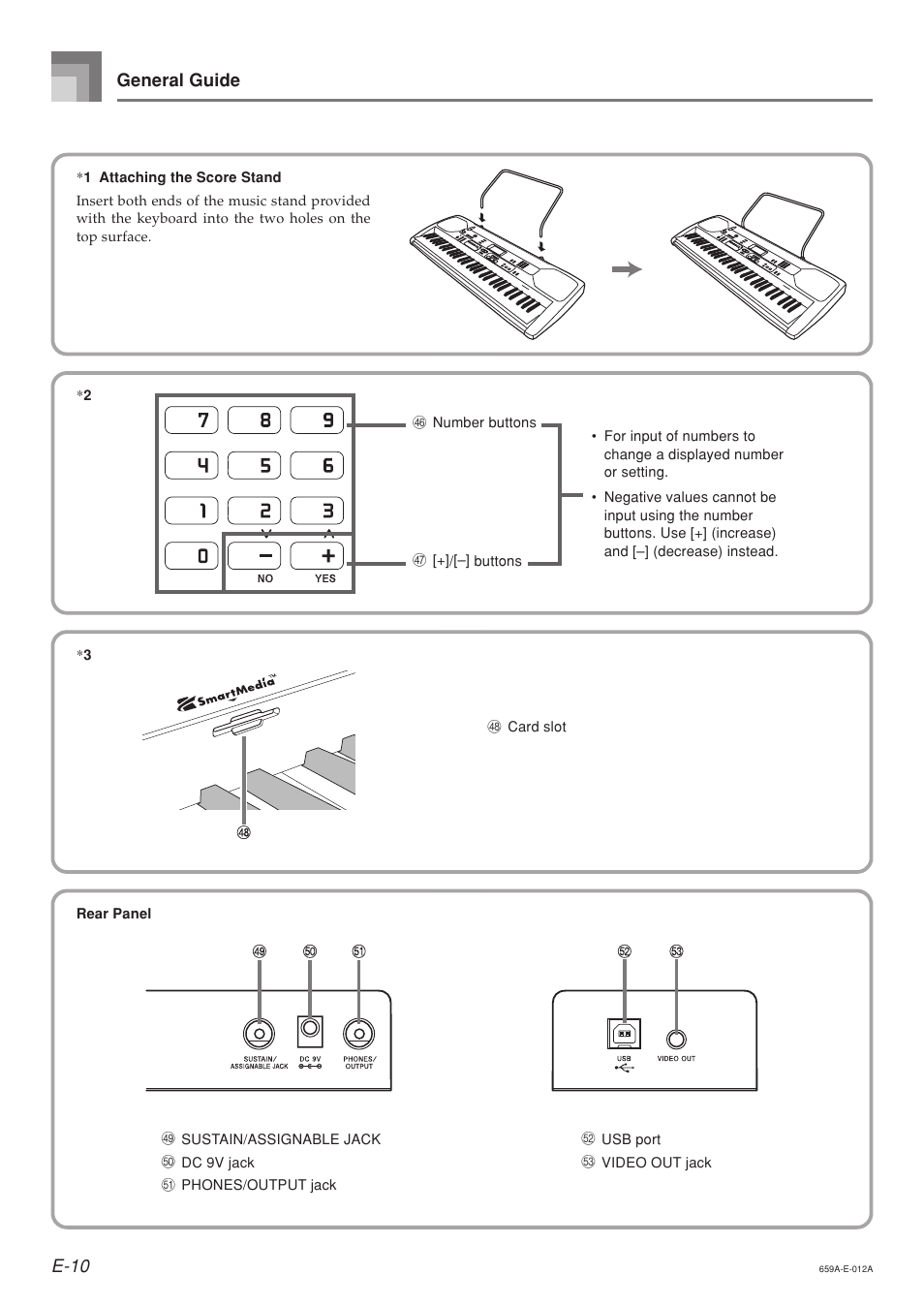 E-10 general guide | Casio LK93TV User Manual | Page 12 / 79