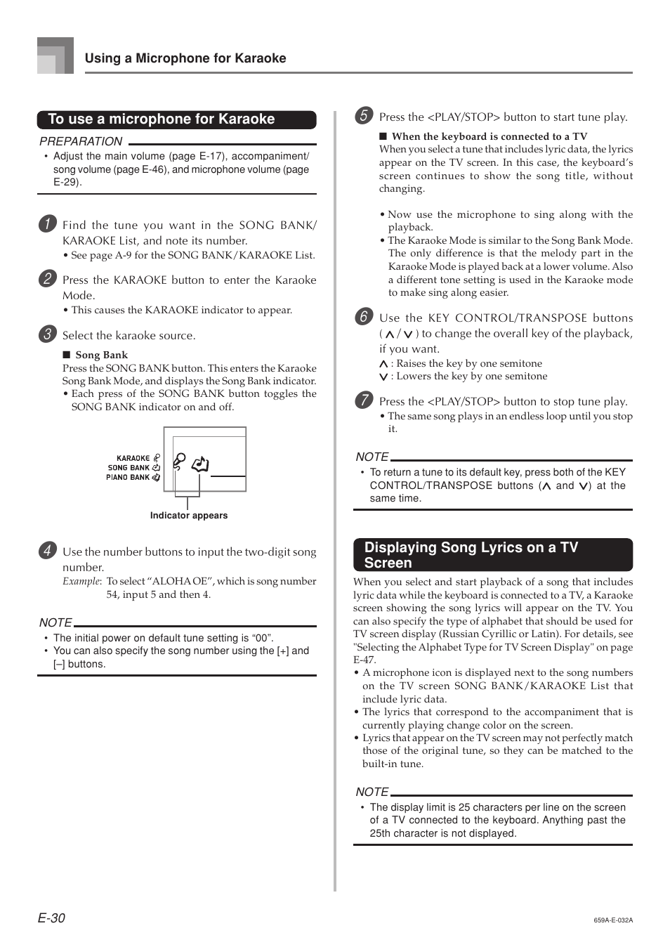 Displaying song lyrics on a tv screen | Casio LK93TV User Manual | Page 32 / 79