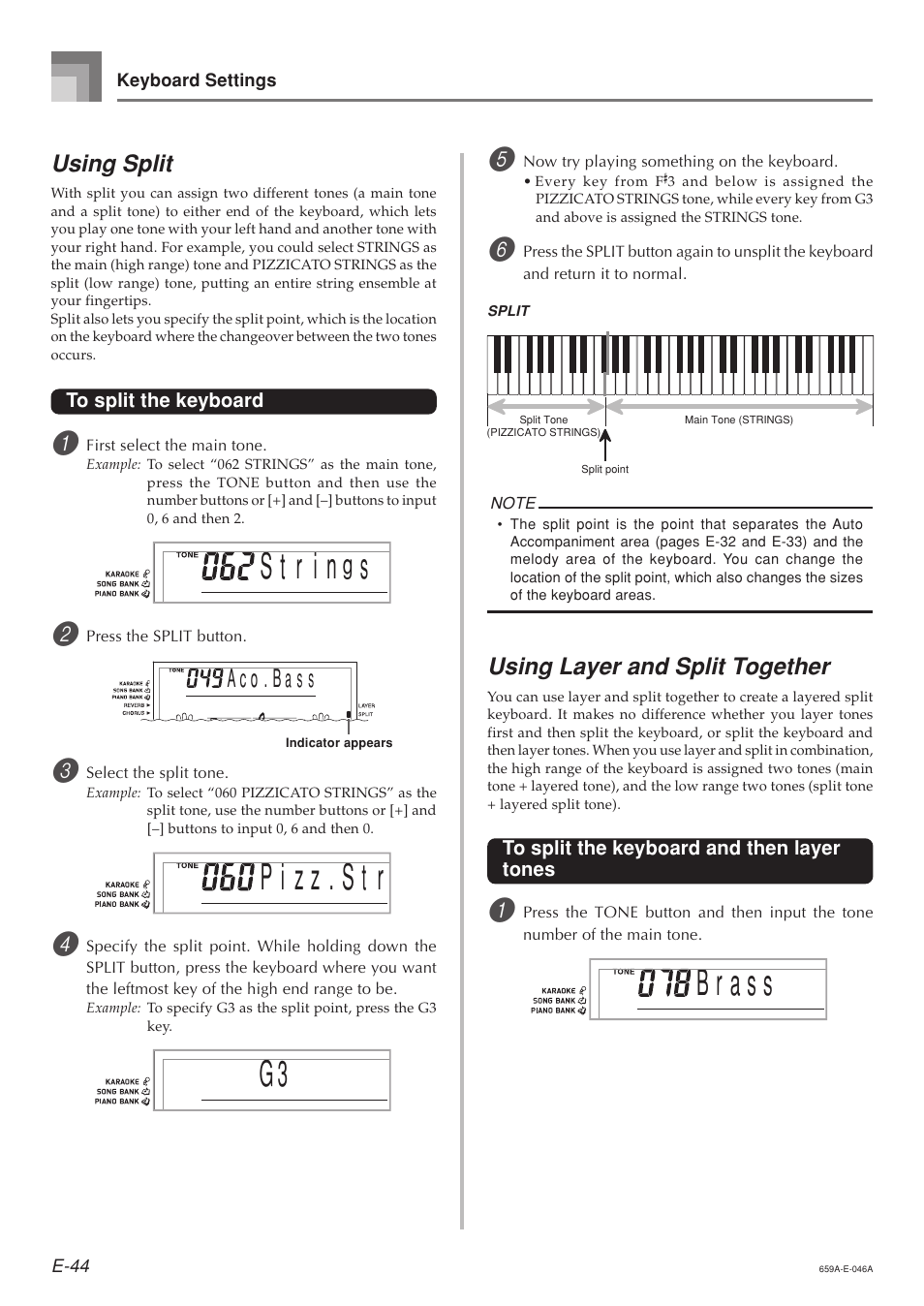 A c o . b s a s | Casio LK93TV User Manual | Page 46 / 79