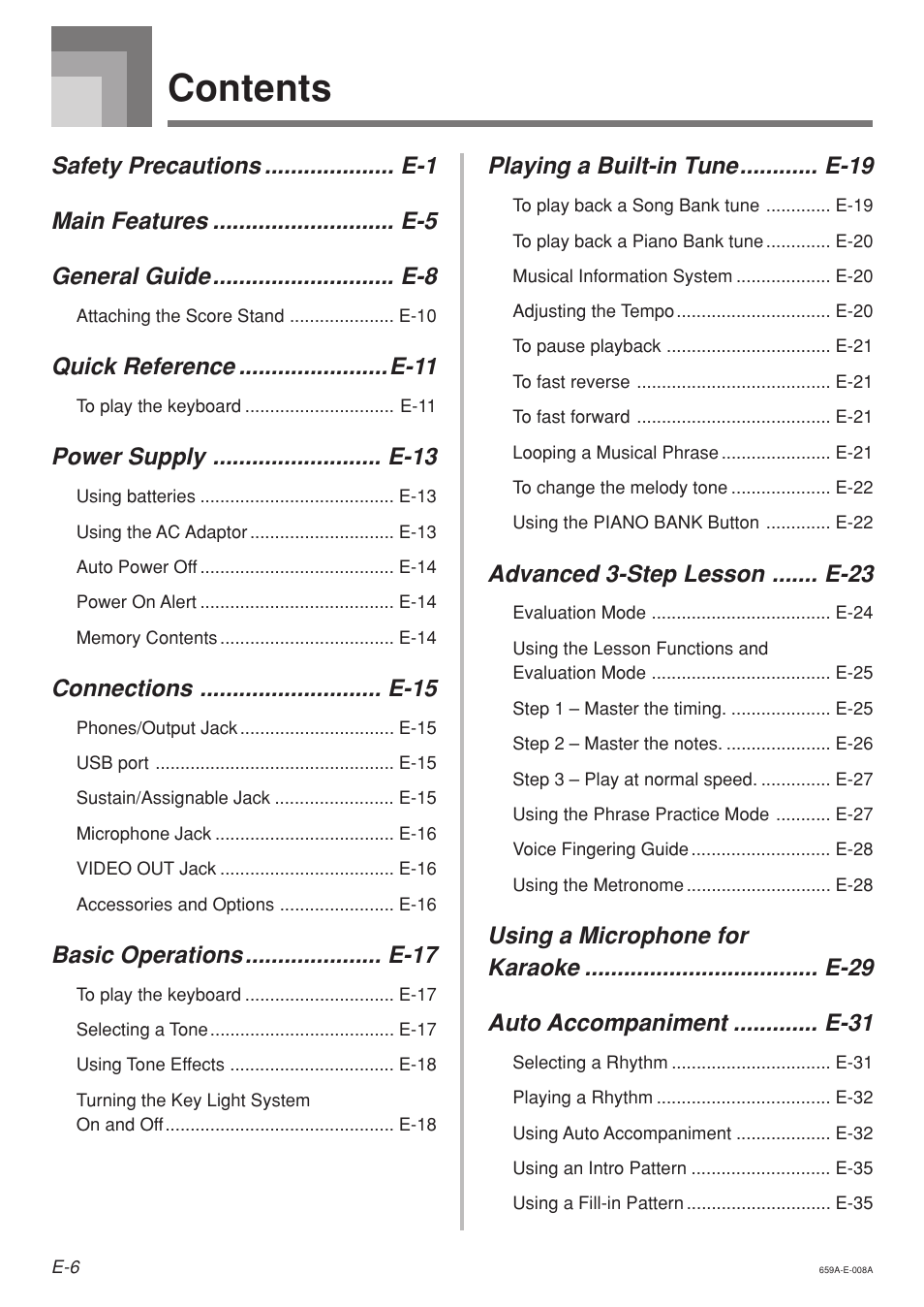 Casio LK93TV User Manual | Page 8 / 79
