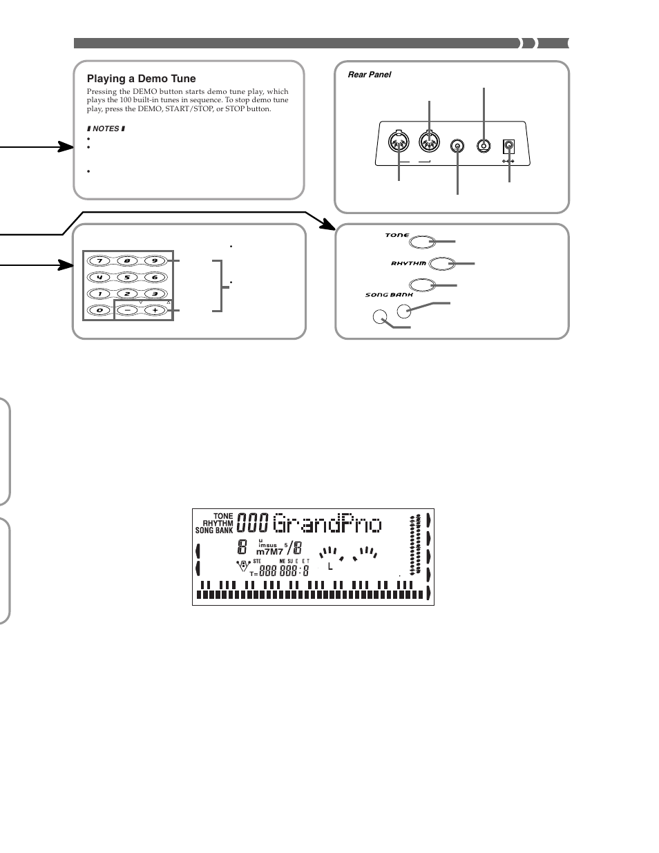 E-9 playing a demo tune | Casio CTK573 User Manual | Page 11 / 54