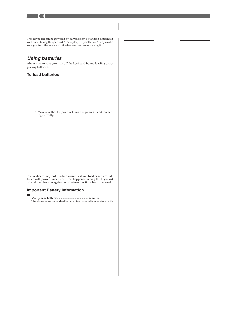 Using batteries | Casio CTK573 User Manual | Page 14 / 54