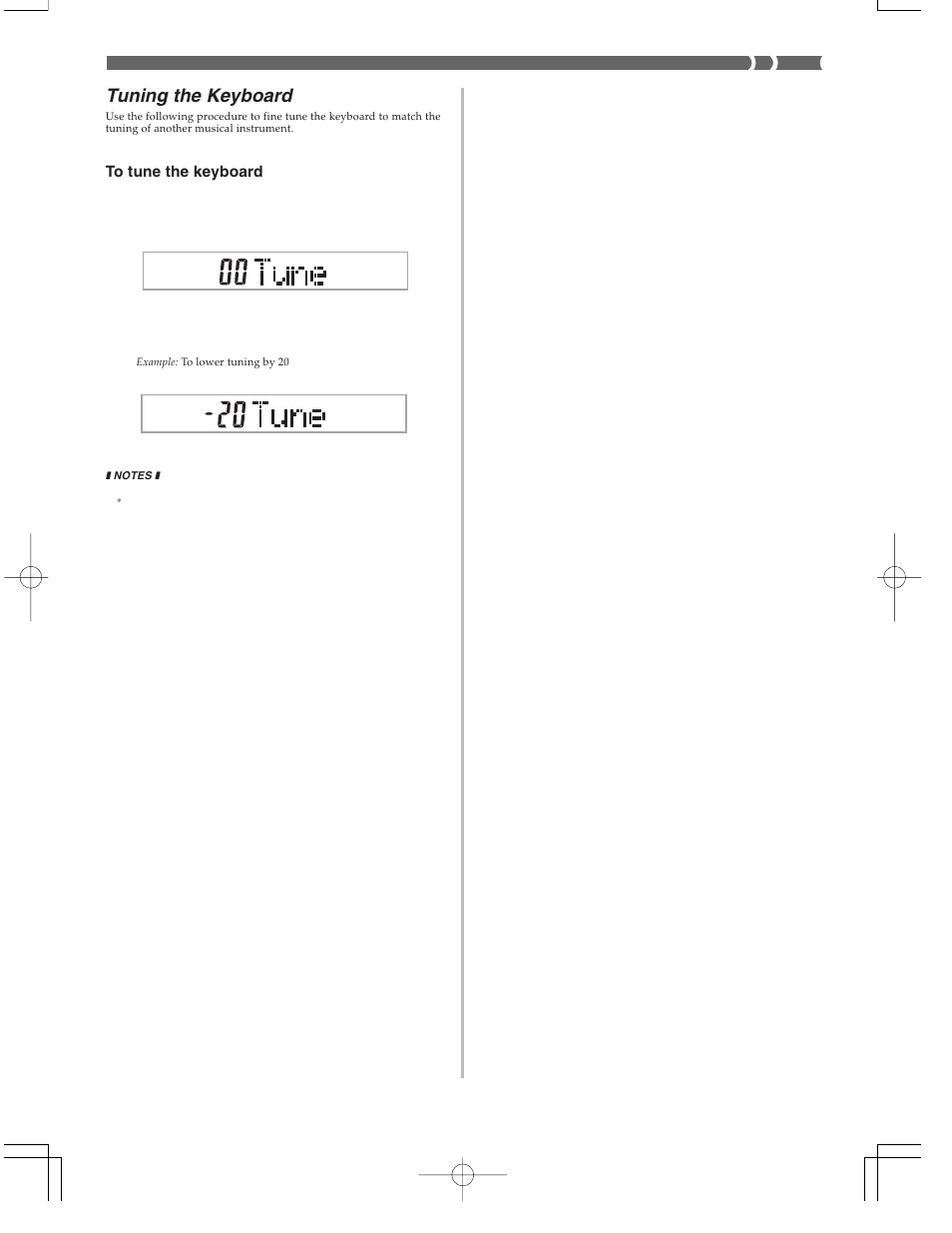 Tuning the keyboard | Casio CTK573 User Manual | Page 37 / 54