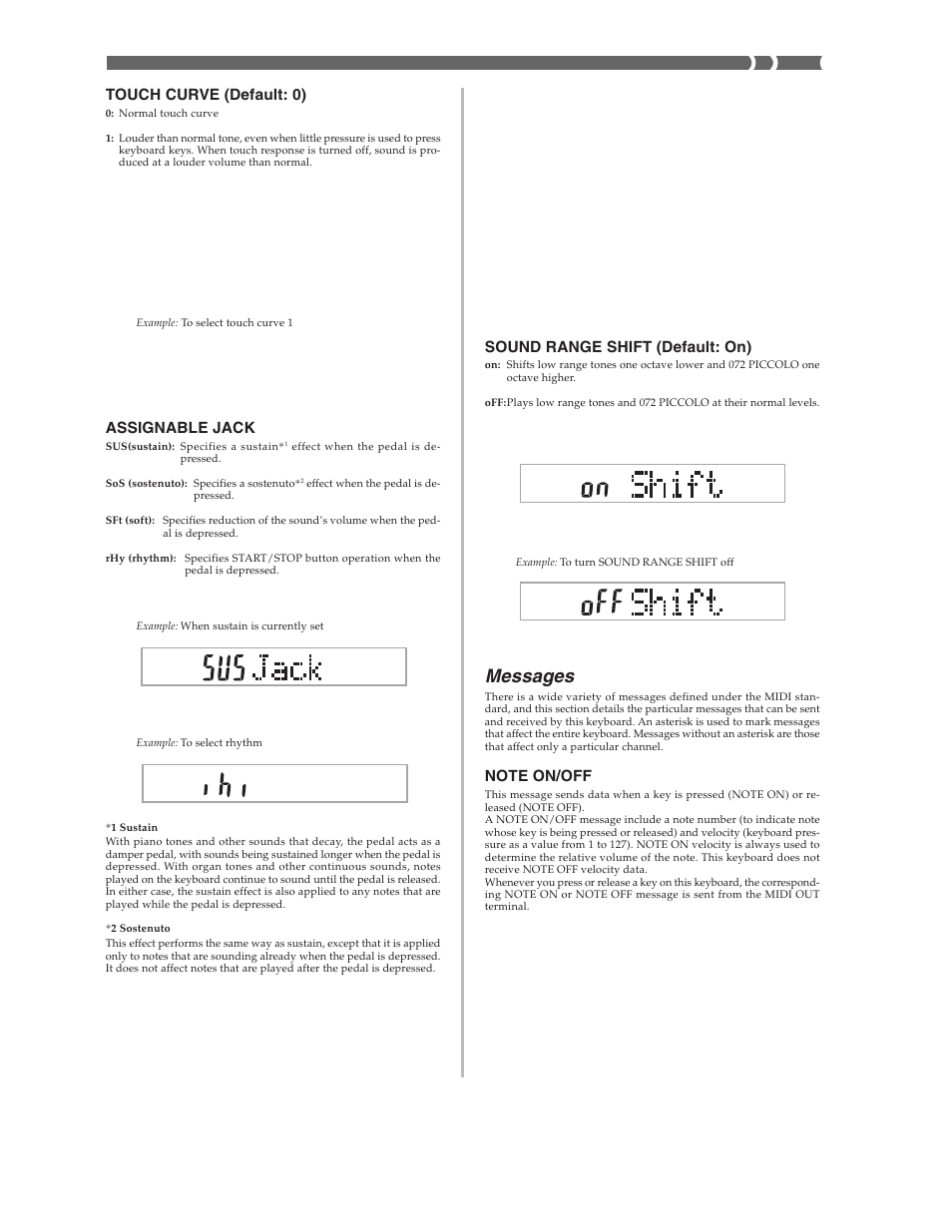 Messages | Casio CTK573 User Manual | Page 41 / 54