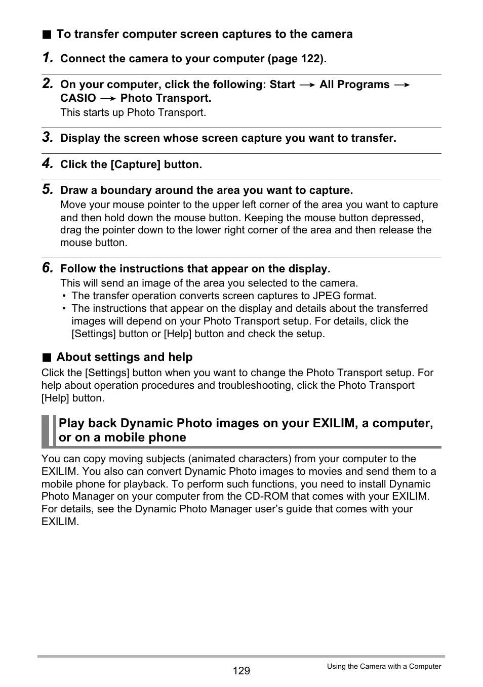 Casio EXILIM EX-H20G User Manual | Page 129 / 192