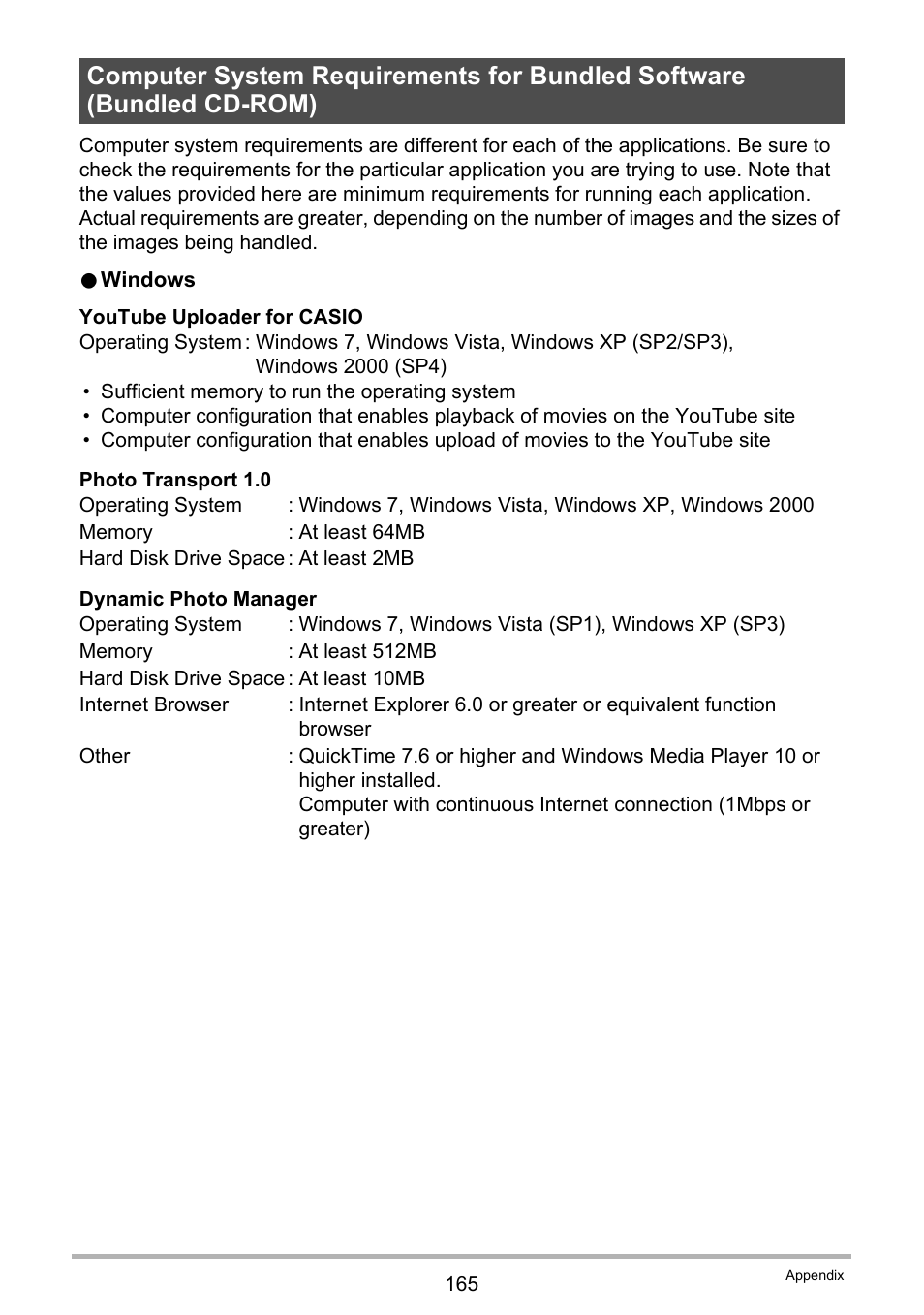 Casio EXILIM EX-H20G User Manual | Page 165 / 192