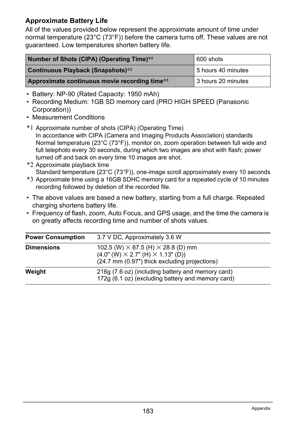 Ge 183 for | Casio EXILIM EX-H20G User Manual | Page 183 / 192
