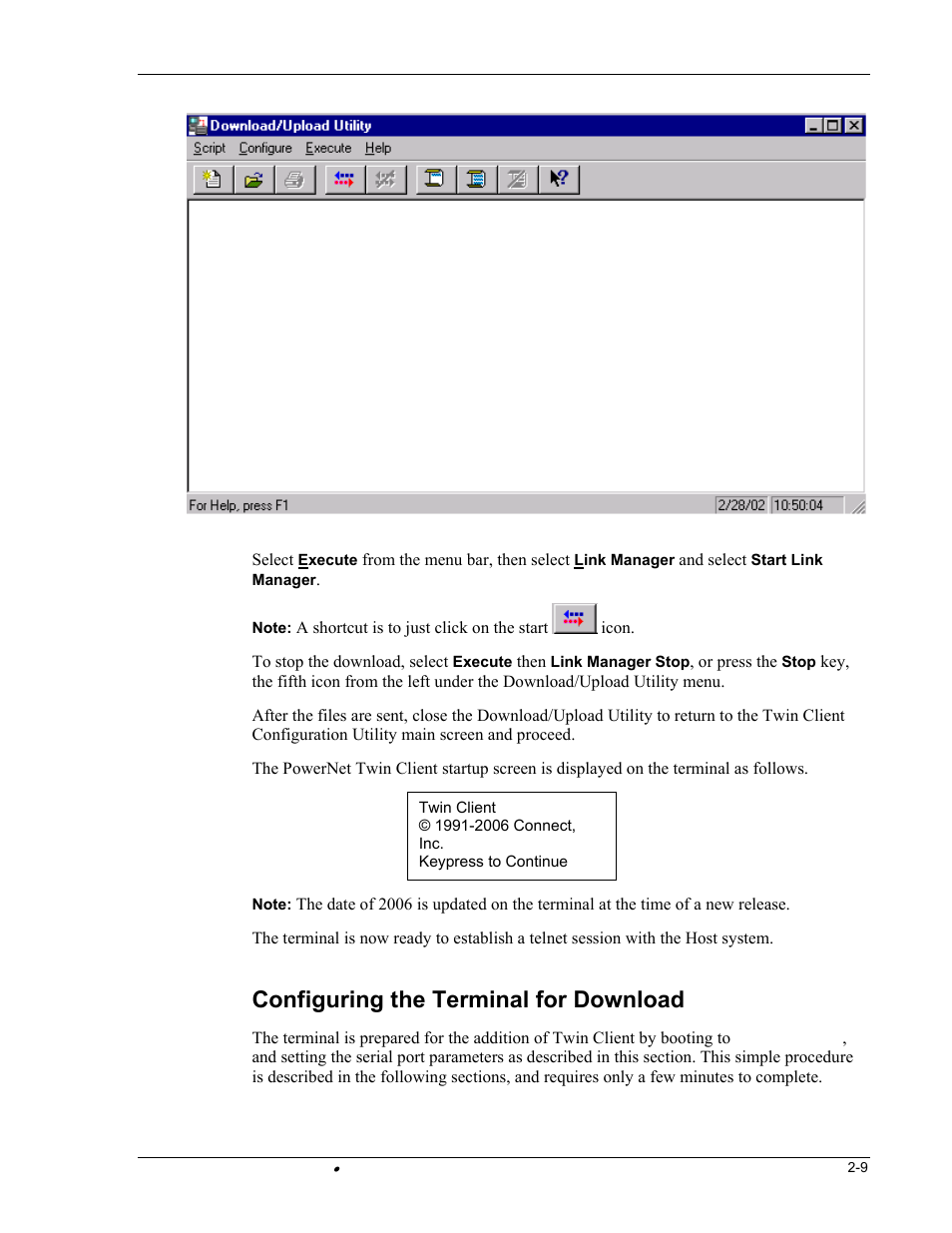 Configuring the terminal for download | Casio DT-800RF User Manual | Page 17 / 64