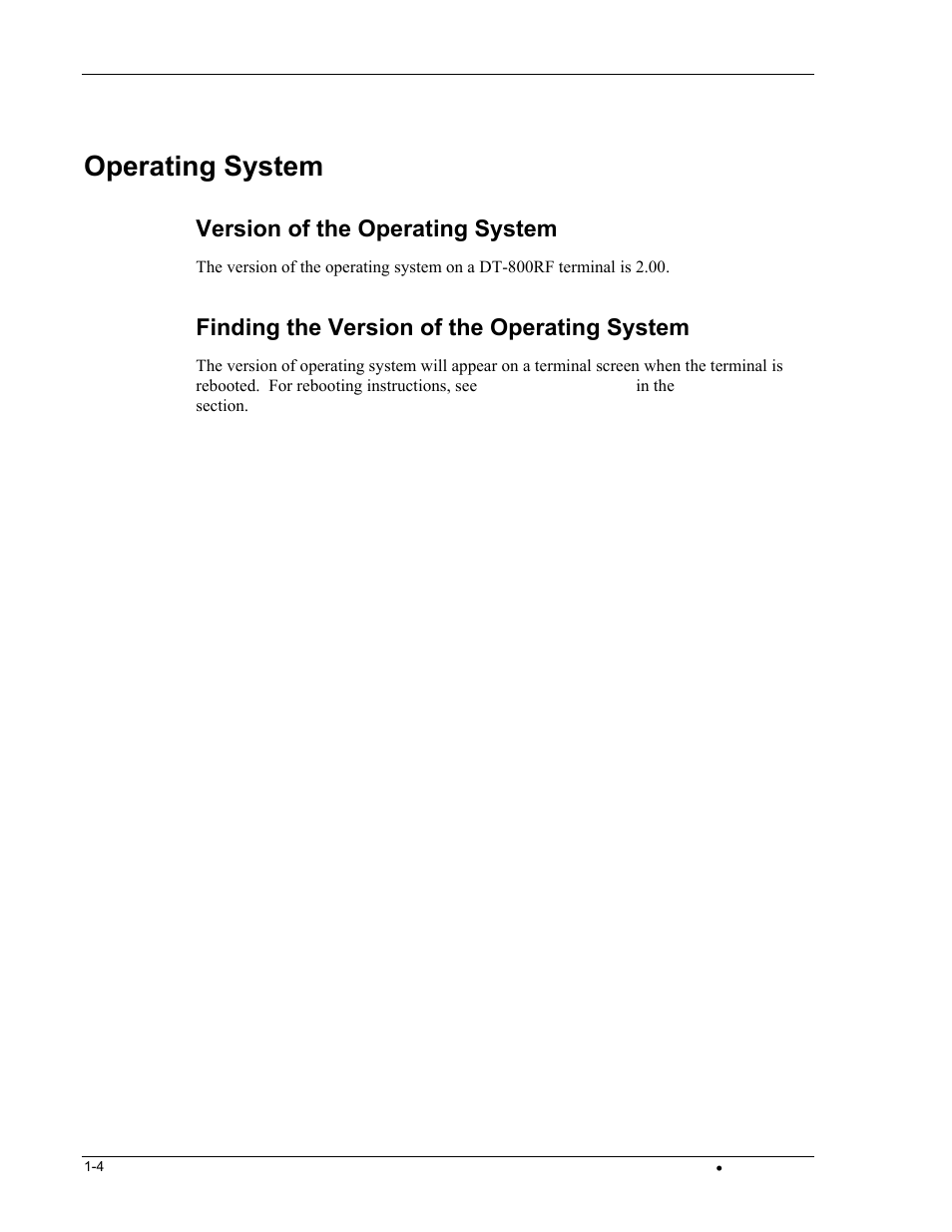 Operating system, Version of the operating system, Finding the version of the operating system | Casio DT-800RF User Manual | Page 8 / 64