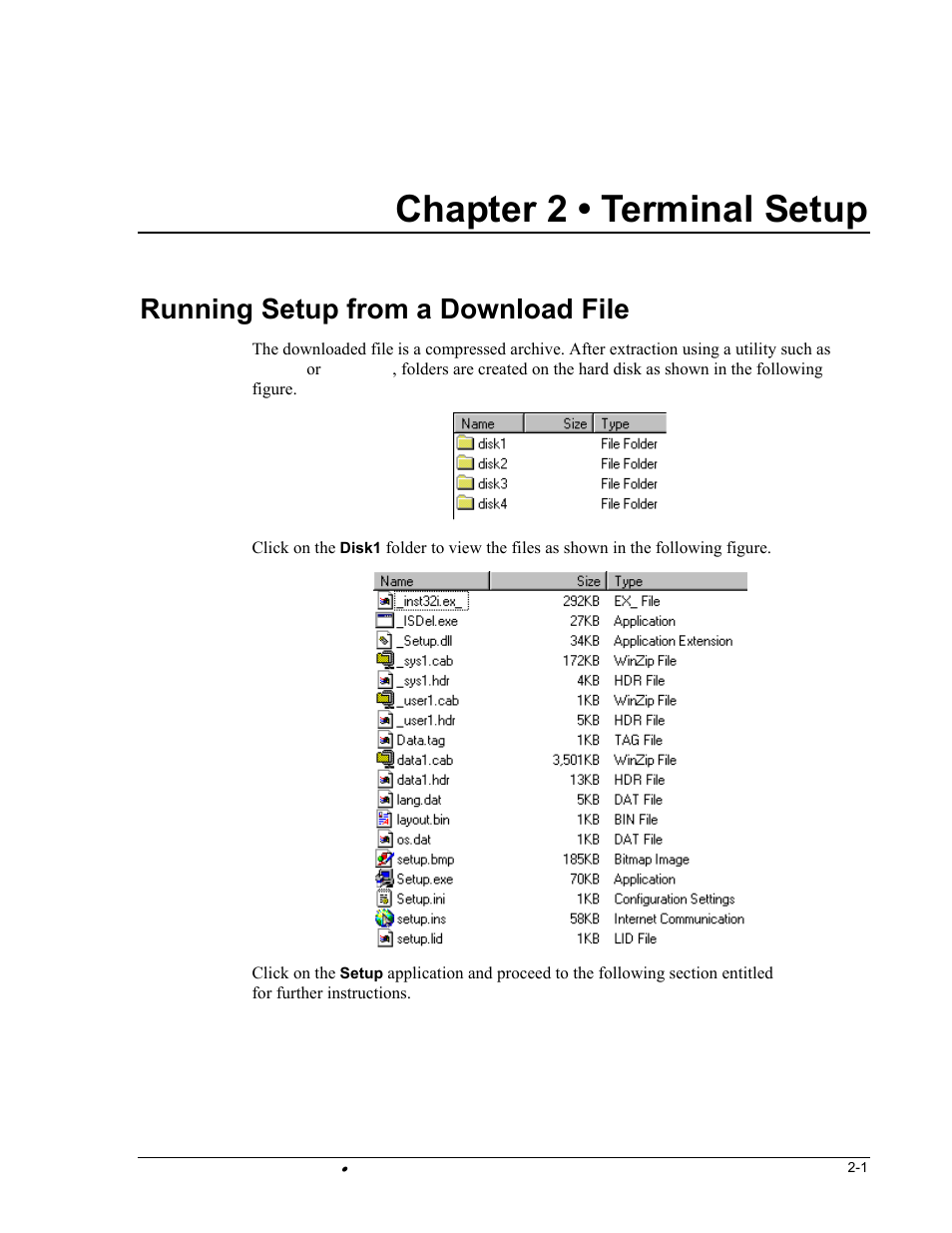 Chapter 2 • terminal setup, Running setup from a download file | Casio DT-800RF User Manual | Page 9 / 64