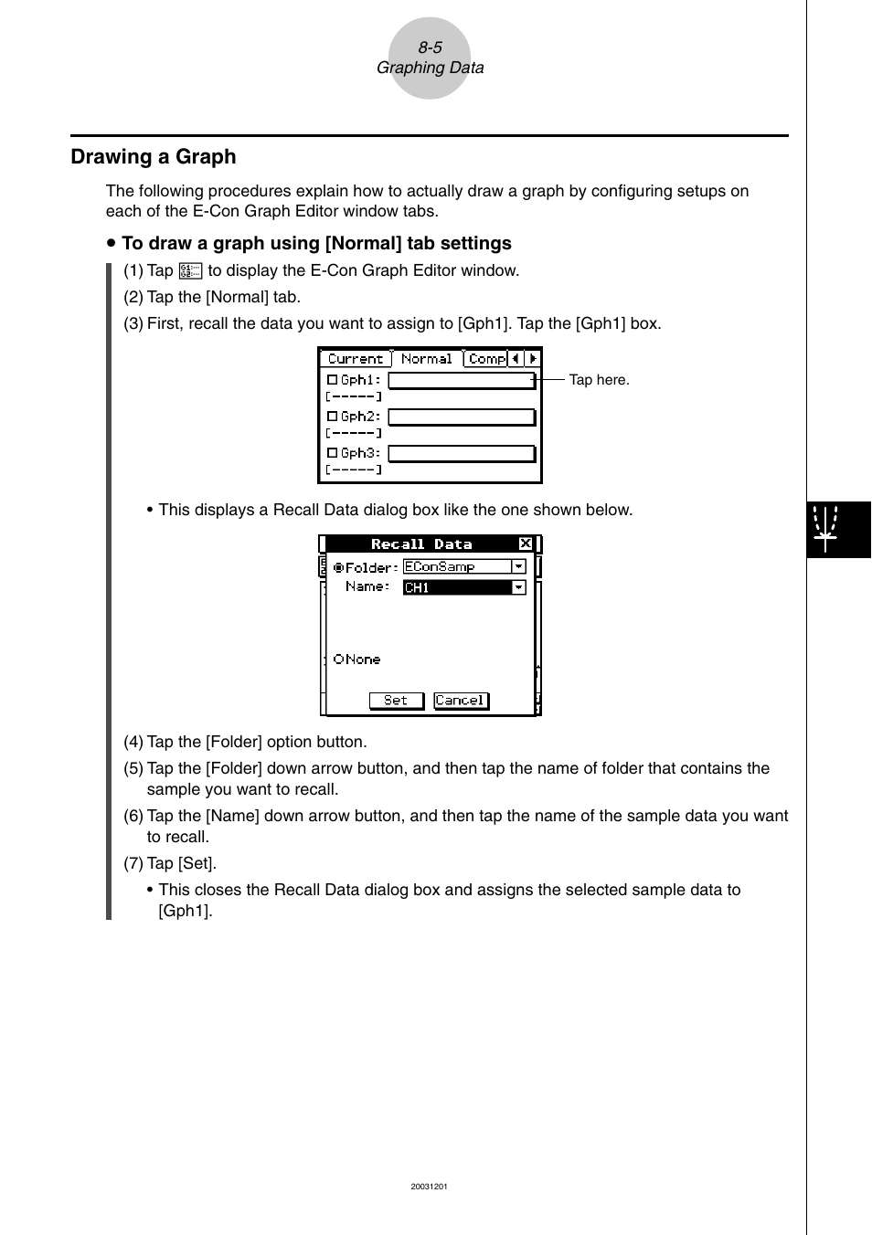 Drawing a graph, Drawing a graph -5 | Casio EA-200 User Manual | Page 57 / 81