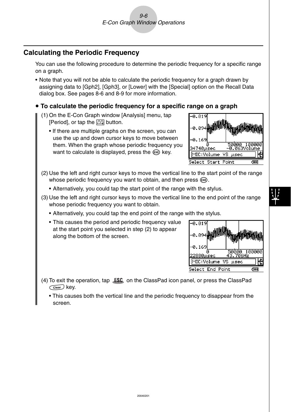 Calculating the periodic frequency, Calculating the periodic frequency -6 | Casio EA-200 User Manual | Page 68 / 81