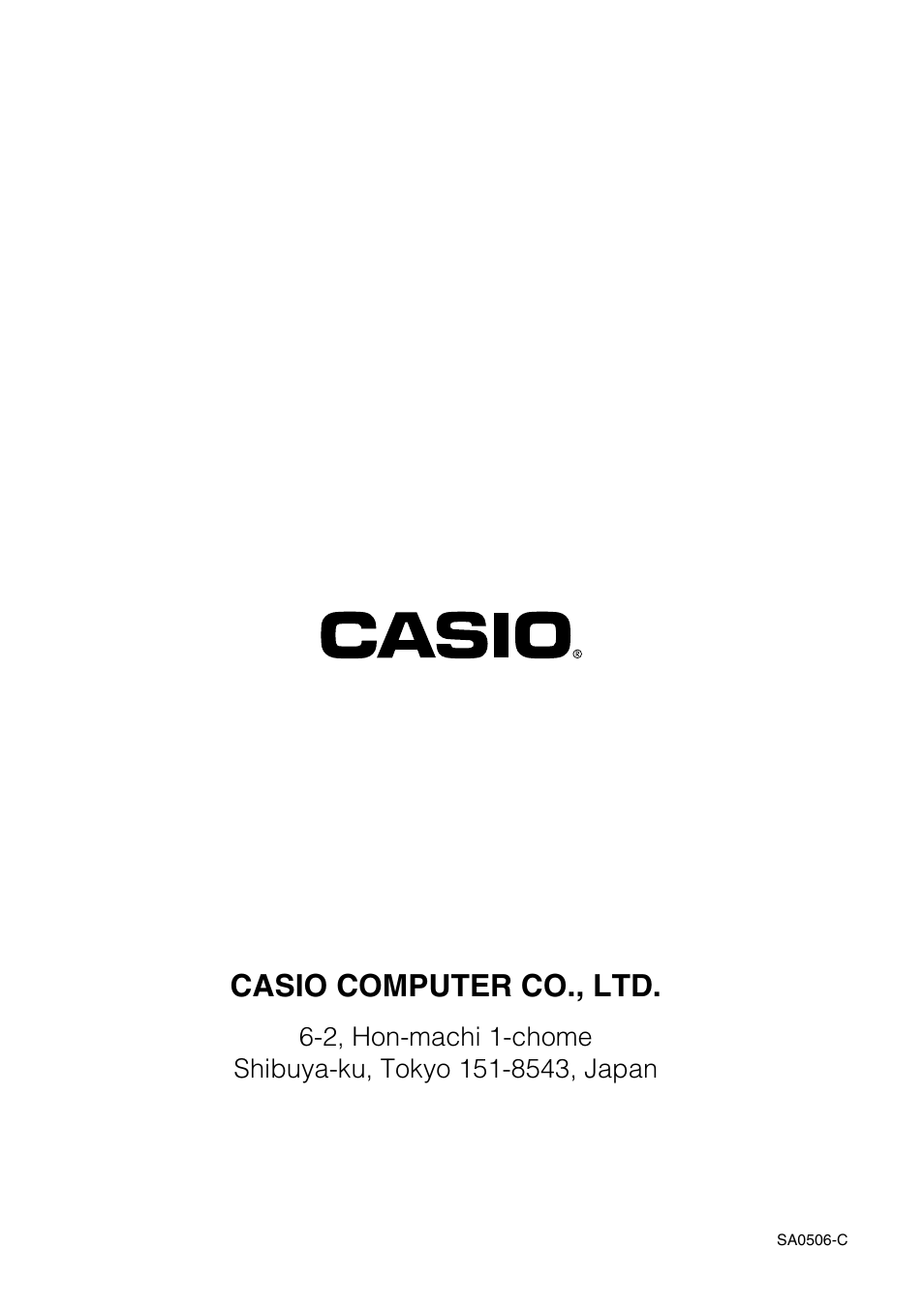 Casio computer co., ltd | Casio EA-200 User Manual | Page 81 / 81