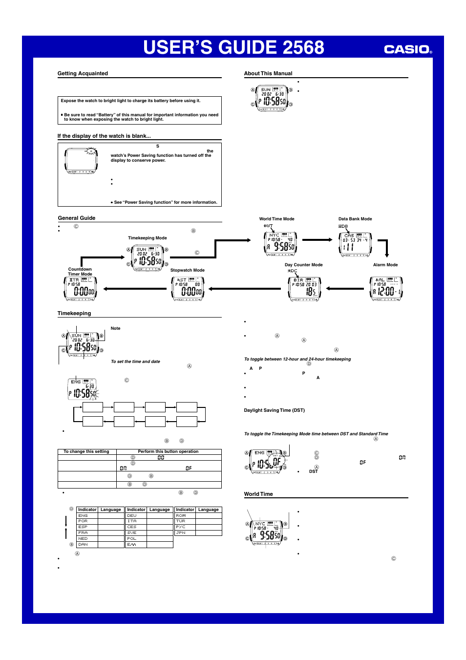 Casio 2568 User Manual | 5 pages