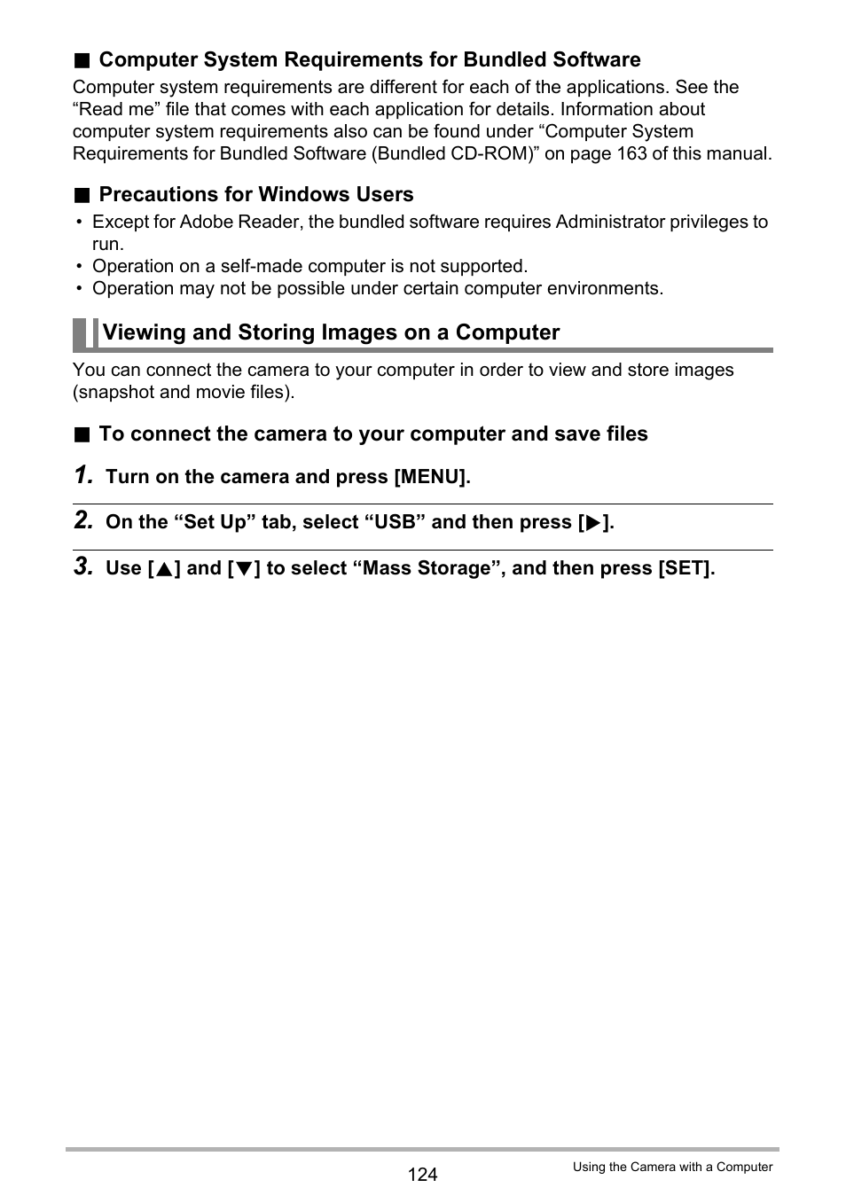 Viewing and storing images on a computer, S 124 | Casio EXILIM EX-S7 User Manual | Page 124 / 194