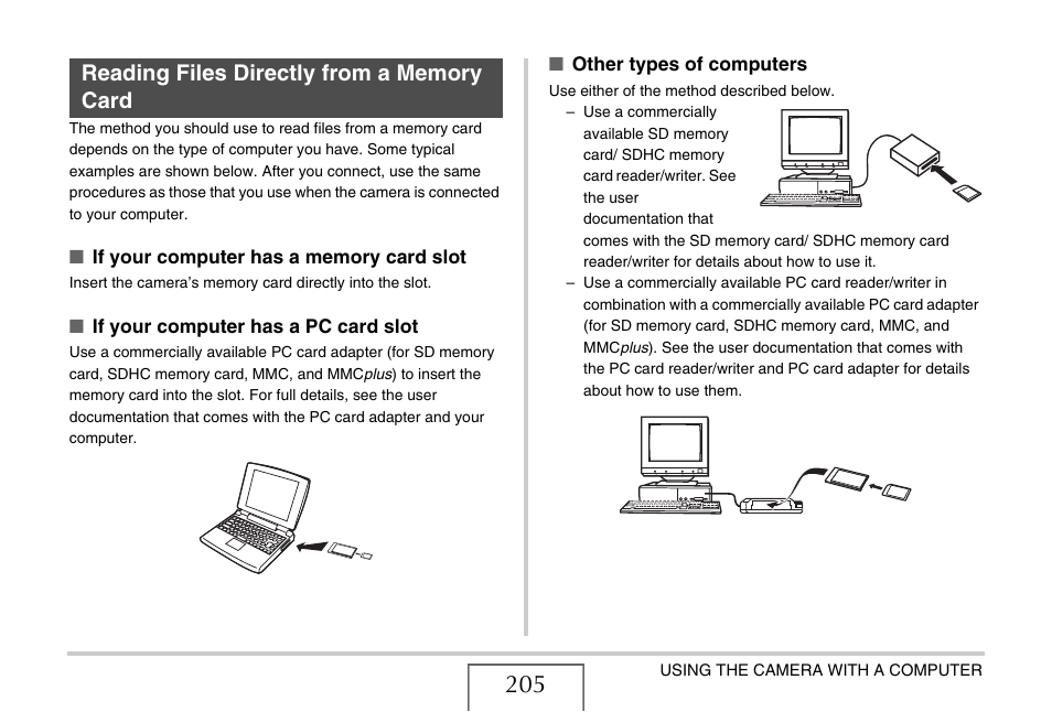 Reading files directly from a memory card | Casio EXILIM EX-Z75 User Manual | Page 205 / 233