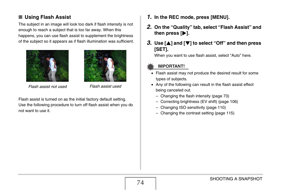 Casio EXILIM EX-Z75 User Manual | Page 74 / 233