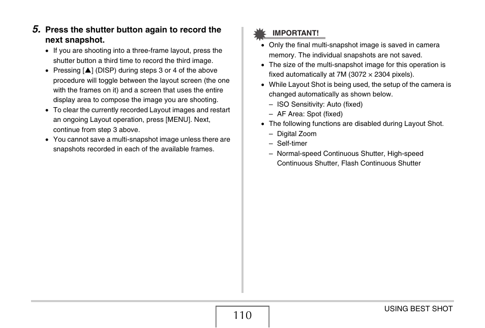 Casio EX-V7 User Manual | Page 110 / 276