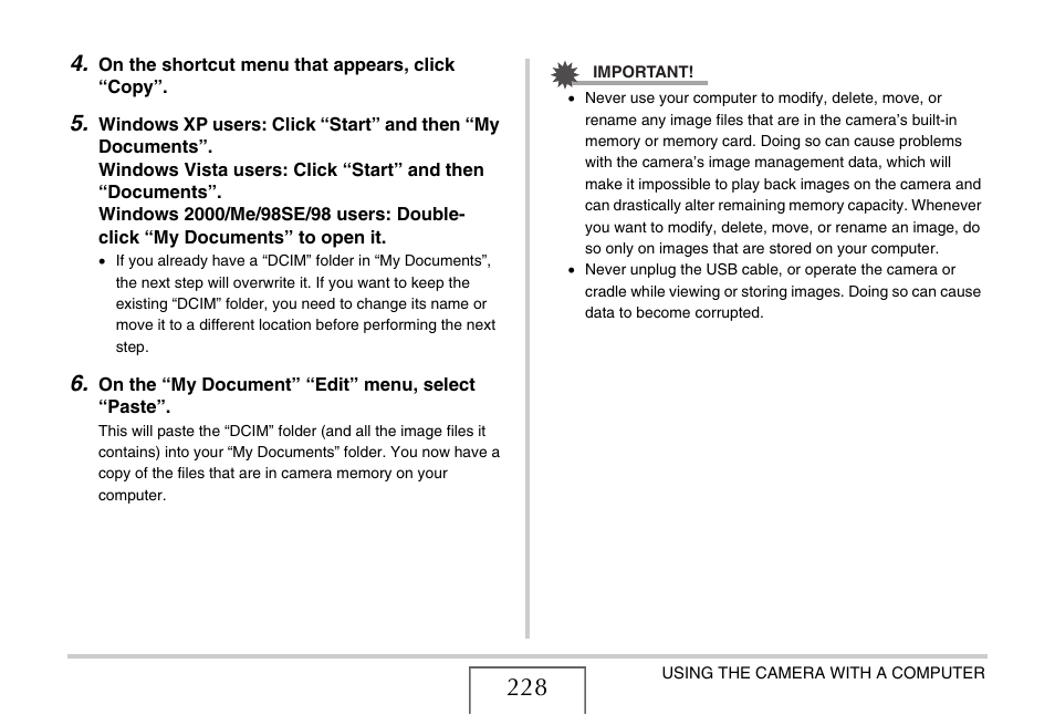 Casio EX-V7 User Manual | Page 228 / 276
