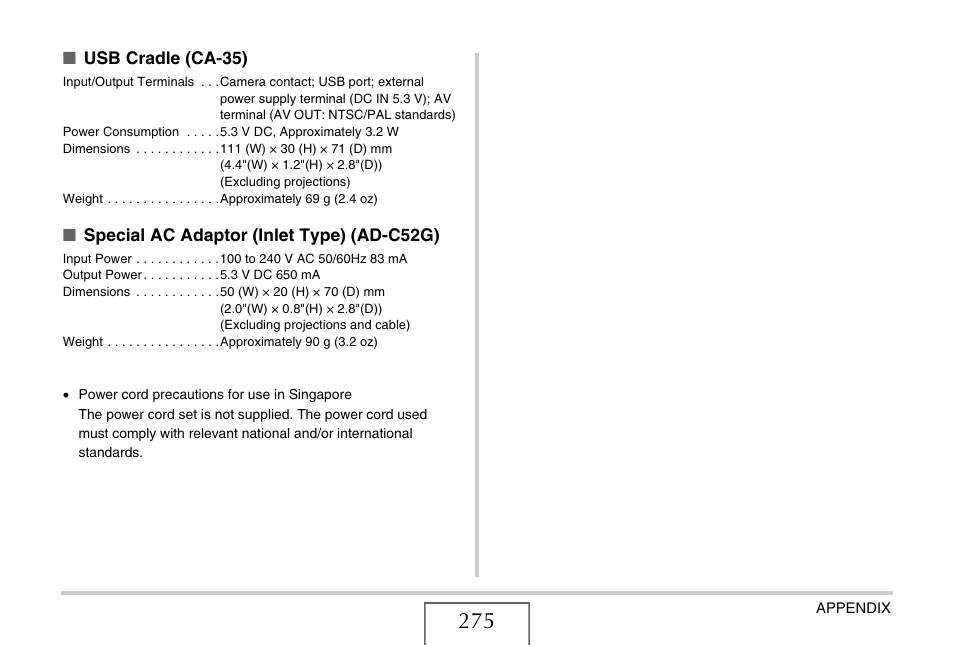 Casio EX-V7 User Manual | Page 275 / 276